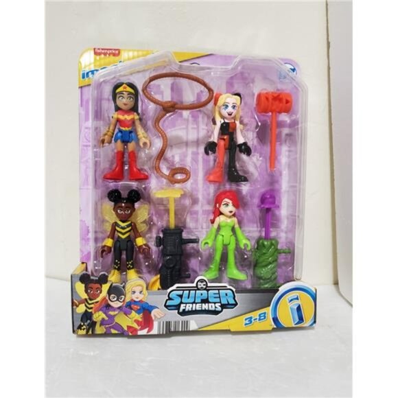 Fisher Price DC Super Friends Imaginext Wonder Woman, Harley Quinn, Poison Ivy B - Picture 1 of 7